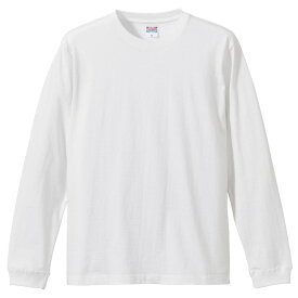 Tシャツ 長袖 メンズ ハイクオリティー リブ付 5.6oz XS サイズ ホワイト