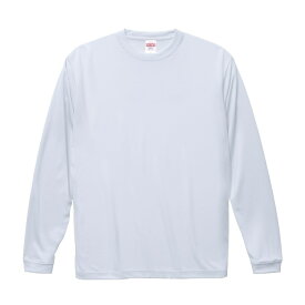 Tシャツ 長袖 メンズ ドライ シルキ−タッチ ノンブリード 4.7oz M サイズ ホワイト