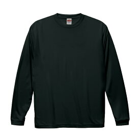 Tシャツ 長袖 メンズ ドライ シルキ−タッチ ノンブリード 4.7oz XXL サイズ ブラック ビック 大きいサイズ