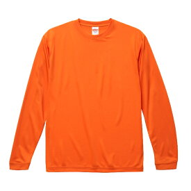 Tシャツ 長袖 メンズ ドライ シルキ−タッチ ノンブリード 4.7oz XXL サイズ オレンジ ビック 大きいサイズ