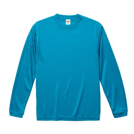 Tシャツ 長袖 メンズ ドライ シルキ−タッチ ノンブリード 4.7oz M サイズ ターコイズブルー