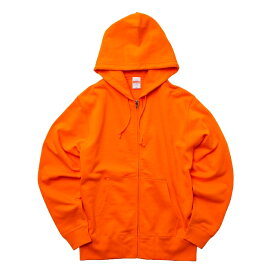 フルジップ パーカ スウェット メンズ 裏パイル 10.0oz M サイズ オレンジ