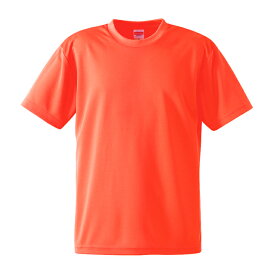 Tシャツ 半袖 メンズ ドライ アスレチック 4.1oz XXXXL サイズ 蛍光オレンジ ビック 大きいサイズ