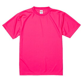 Tシャツ 半袖 キッズ 子供服 ドライ アスレチック 4.1oz 120 サイズ 蛍光ピンク