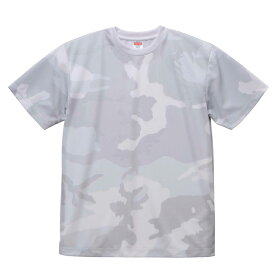 Tシャツ 半袖 メンズ ドライ アスレチック カモフラ 迷彩 4.1oz S サイズ ホワイトウッドランド