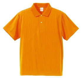 ポロシャツ 半袖 メンズ ドライ アスレチック 4.1oz XXL サイズ オレンジ ビック 大きいサイズ