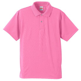 ポロシャツ 半袖 メンズ ドライ アスレチック 4.1oz XS S M L XL XXL XXXL XXXXL サイズ ピンク