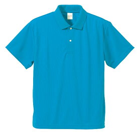 ポロシャツ 半袖 メンズ ドライ アスレチック 4.1oz XL サイズ ターコイズブルー