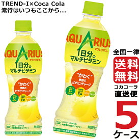 アクエリアス 1日分のマルチビタミン 500ml PET ペットボトル~5ケース × 24本 合計 120本 送料無料 コカコーラ 社直送 最安挑戦