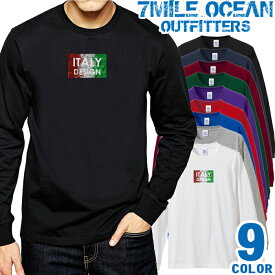 メンズ Tシャツ 長袖 ロングTシャツ ロンt プリント アメカジ 大きいサイズ 7MILE OCEAN イタリア