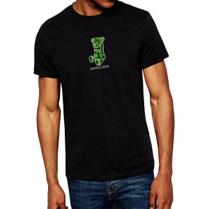 メール便送料無料7MILEOCEANメンズ半袖Tシャツプリントクルーネック人気ブランドロゴアメカジストリートマリファナベアカンナビス白黒グレーネイビーイエローピンクブラウンオリーブSMLXLXXL大きいビッグサイズ対応春夏物
