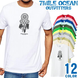 メンズ Tシャツ 半袖 プリント アメカジ 大きいサイズ 7MILE OCEAN ドリームキャッチャー