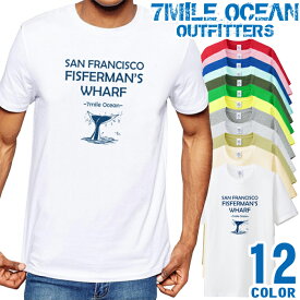 メンズ Tシャツ 半袖 プリント アメカジ 大きいサイズ 7MILE OCEAN クジラ