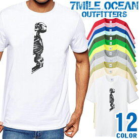 メンズ Tシャツ 半袖 プリント アメカジ 大きいサイズ 7MILE OCEAN スカル ドクロ