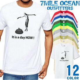 メンズ Tシャツ 半袖 プリント アメカジ 大きいサイズ 7MILE OCEAN おもしろ メッセージ