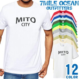 メンズ Tシャツ 半袖 プリント アメカジ 大きいサイズ 7MILE OCEAN 水戸