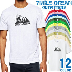 メンズ Tシャツ 半袖 プリント アメカジ 大きいサイズ 7MILE OCEAN アウトドア ロゴ