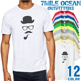 メンズ Tシャツ 半袖 プリント アメカジ 大きいサイズ 7MILE OCEAN オモシロ
