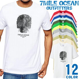 メンズ Tシャツ 半袖 プリント アメカジ 大きいサイズ 7MILE OCEAN スカル