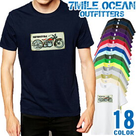 メンズ Tシャツ 半袖 プリント アメカジ 大きいサイズ 7MILE OCEAN バイク