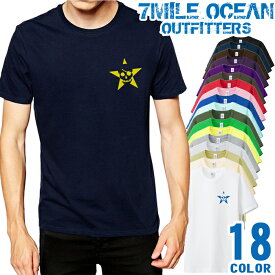 メンズ Tシャツ 半袖 プリント アメカジ 大きいサイズ 7MILE OCEAN スカル スター