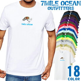 メンズ Tシャツ 半袖 プリント アメカジ 大きいサイズ 7MILE OCEAN ルアー フィッシング