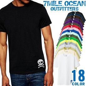 メンズ Tシャツ 半袖 プリント アメカジ 大きいサイズ 7MILE OCEAN スカル ロゴ