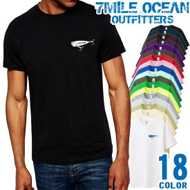 メンズ Tシャツ 半袖 プリント アメカジ 大きいサイズ 7MILE OCEAN 釣り ルアー