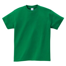 キッズ ジュニア 子供服 Tシャツ 半袖 ヘビーウェイト 5.6オンス 無地 グリーン 160cm サイズ 085-CVT