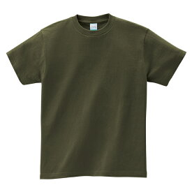 メンズ Tシャツ 半袖 ヘビーウェイト 5.6オンス 無地 アーミーグリーン M サイズ 085-CVT