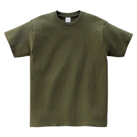メンズ Tシャツ 半袖 ヘビーウェイト 5.6オンス 無地 オリーブ L サイズ 085-CVT