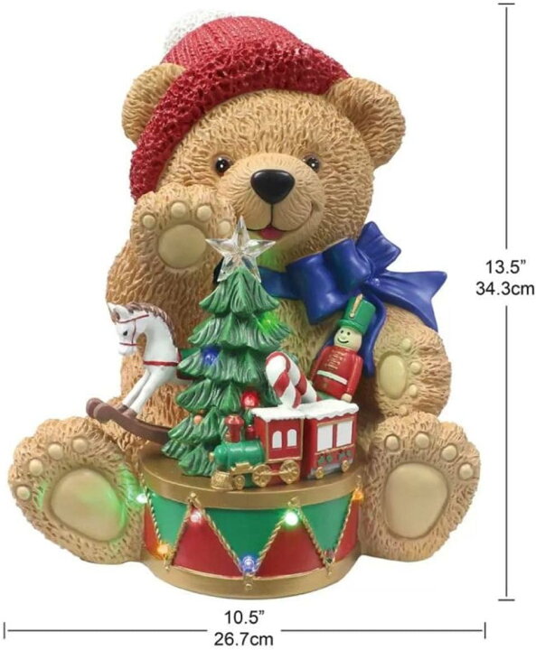 楽天市場】テディベア クリスマス デコレーション 高さ34cm 置物 人形 