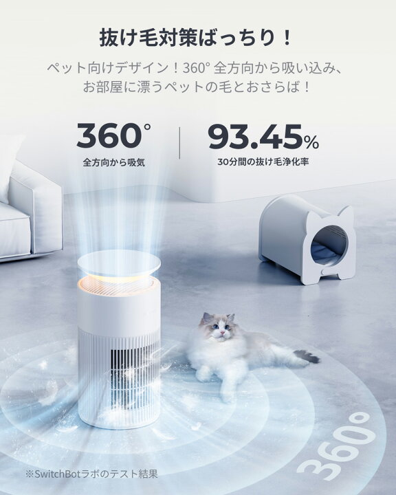 楽天市場】SwitchBot 空気清浄機 25畳 マルチ機能空気清浄機 ペット 