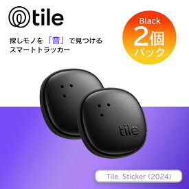 スマートトラッカー Life360 Tile Sticker (2024) ブラック 2個パック/電池交換不可(最大約3年) 探し物 Bluetoothトラッカー RE-63012-AP