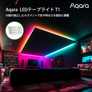 Aqara LED�e�[�v���C�g T1 2m RGB+CCT Matter�Ή� Zigbee 3.0 �������F �X�}�[�g�Ɩ� RLS-K02D