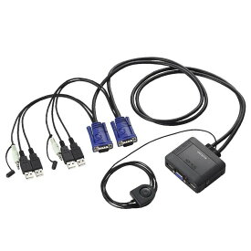 エレコム USB対応ケーブル一体型パソコン切替器　KVM-KUS