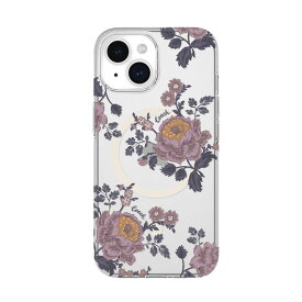 COACH コーチ iPhone 15 Coach Protective Case for MagSafe - Moody Floral/Purple