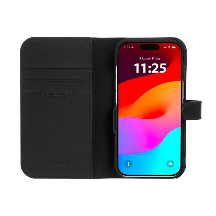 楽天市場】COACH コーチ iPhone 15 Coach Folio Case : トレテク 