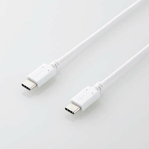 �G���R�� �X�}�z�E�^�u���b�g�pUSB�P�[�u��/USB(C-C)/�X�^���_�[�h/Power Delivery�Ή�/�F�ؕi/1.0m/�z���C�g