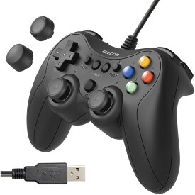 エレコム ELECOM ゲームパッド PC コントローラー USB接続 Xinput PS系ボタン配置 FPS仕様 13ボタン 高耐久ボタン 軽量 公式大会使用可 ブラック