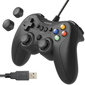 エレコム ELECOM ゲームパッド PC コントローラー USB接続 Xinput PS系ボタン配置 FPS仕様 13ボタン 高耐久ボタン 振動 公式大会使用可 ブラック