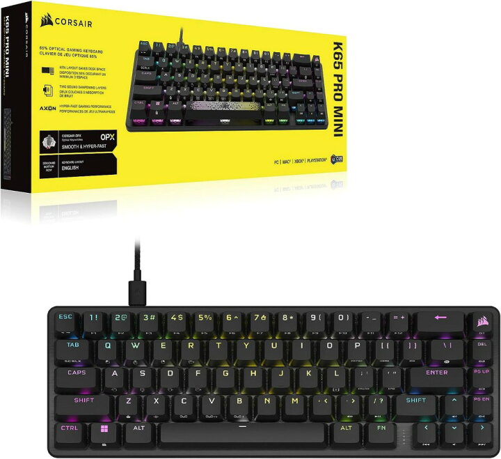楽天市場】☆ アウトレット ☆ Corsair コルセア K65 PRO MINI 65% OPX 