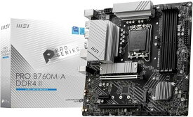 マザーボード MSI PRO B760M-A DDR4 II Intel 第14世代 第13世代 第12世代 対応 LGA1700 Micro-ATX B760チップセット PCIe Gen4 M.2 2.5G LAN 白 ホワイト