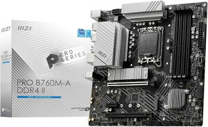 �}�U�[�{�[�h MSI PRO B760M-A DDR4 II Intel ��14���� ��13���� ��12���� �Ή� LGA1700 Micro-ATX B760�`�b�v�Z�b�g PCIe Gen4 M.2 2.5G LAN �� �z���C�g