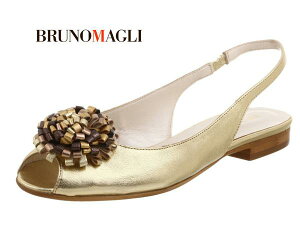 �C�^���A�V���[�Y�V�܃u�����hBruno Magli 22.5���u���[�m�}�� ���U�[�ԃ��`�[�t�t�o�b�N�X�g���b�v�T���_�����@�S�[���hCavriago italy�y�y�M�t_��z