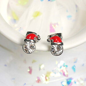 (イウハ) IUHA 【X'mas シリーズ】サンタ帽子 ピアス クリスマス スワロフスキー社製クリスタル プレゼント ギフト アクセサリー アレルギー対応 変色防止