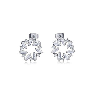 ブランドIUHA クリスタルの結晶 ピアス SWAROVSKI スワロフスキー社製クリスタル アレルギーと変色防止 (合金(ピアス))