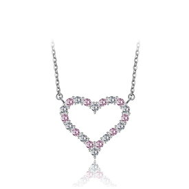 (イウハ) IUHA 【オープンハート】ネックレス S925シルバー　キュービック・ジルコニア レディース　アクセサリー　金属アレルギーと変色防止