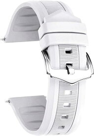 BINLUN シリコンラバー腕時計バンド 時計ストラップ スマートウォッチストラップ 多色 5色 ホワイト/レッド/ブラック/ブルー/オレンジ 13サイズ 12mm-28mm