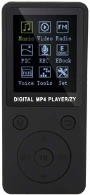 MP4音楽プレーヤー Acouto ポータブルMP4音楽プレーヤー スクリーンMP4音楽プレーヤー サポート32GB TFカード ヘッドフォン ロングスタンバイ アンチスキッド感覚(ブラック)